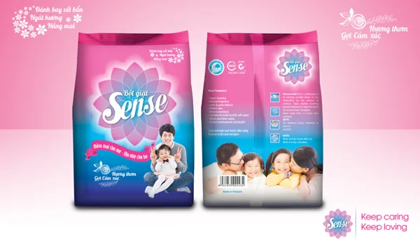 Bột giặt Sense "Mềm mại cho mẹ - Dịu nhẹ cho bé"