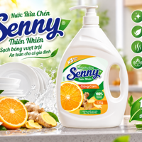 Nước Rửa Chén Senny Gừng Cam 1,4kg – Sạch Bóng Vượt Trội, Khử Mùi Tanh, Dịu Nhẹ Với Da Tay