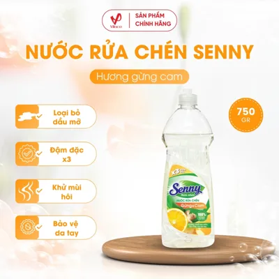 Nước Rửa Chén Senny Gừng & Cam Đậm Đặc x3