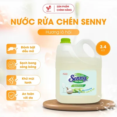 Nước Rửa Chén Senny Thiên Nhiên Tinh Chất Lô Hội 3.4kg