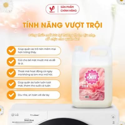 Nước Xả Làm Mềm Vải Sen Dịu Dàng 10kg