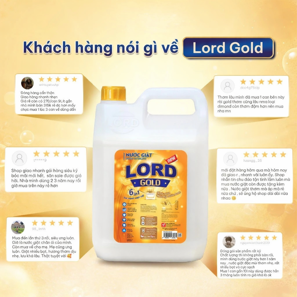 Nước giặt Lord Gold hương nước hoa