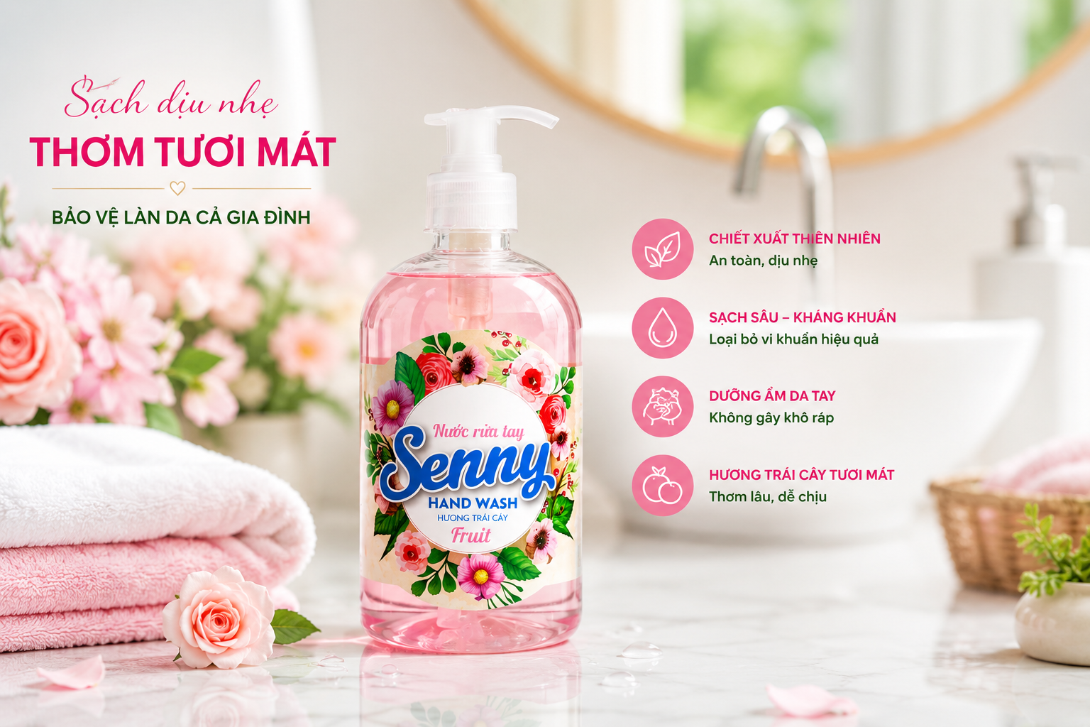 nước rửa tay Senny hương trái cây
