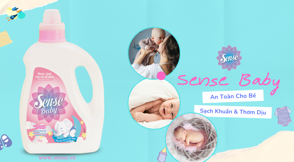 Nước giặt an toàn cho bé, lành tính, thơm lâu, bé thích mê