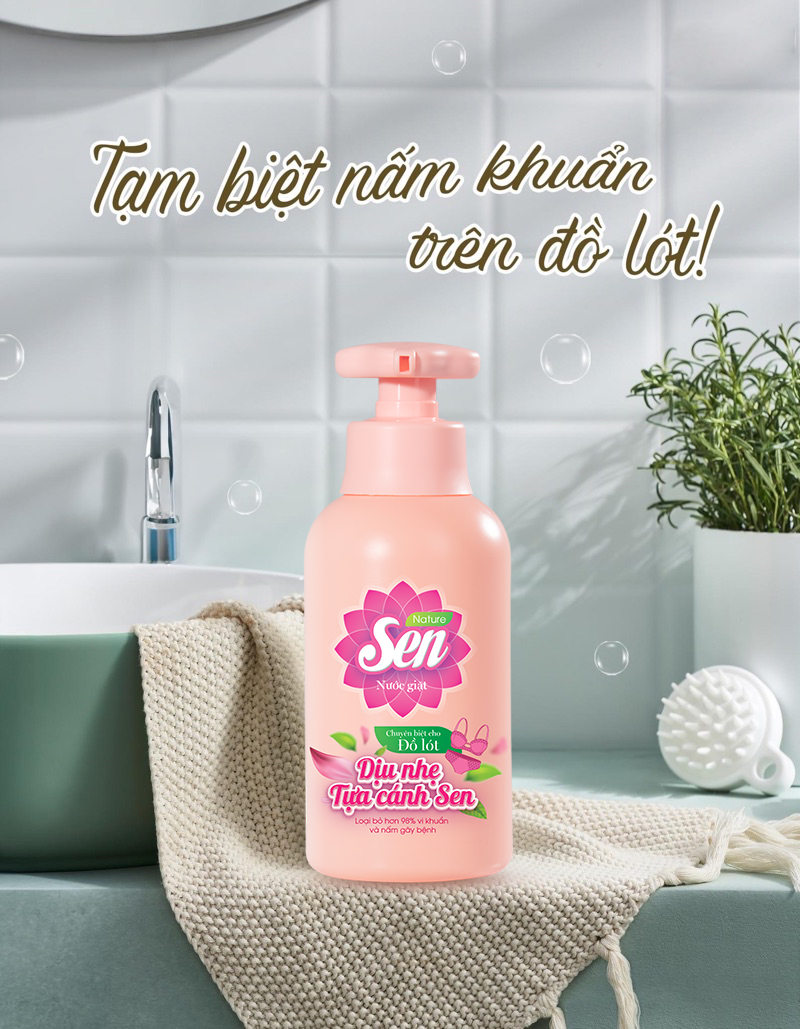 Sạch thoáng, tự tin – Bất chấp ngày dâu vì đã có Nước Giặt Đồ Lót Sen