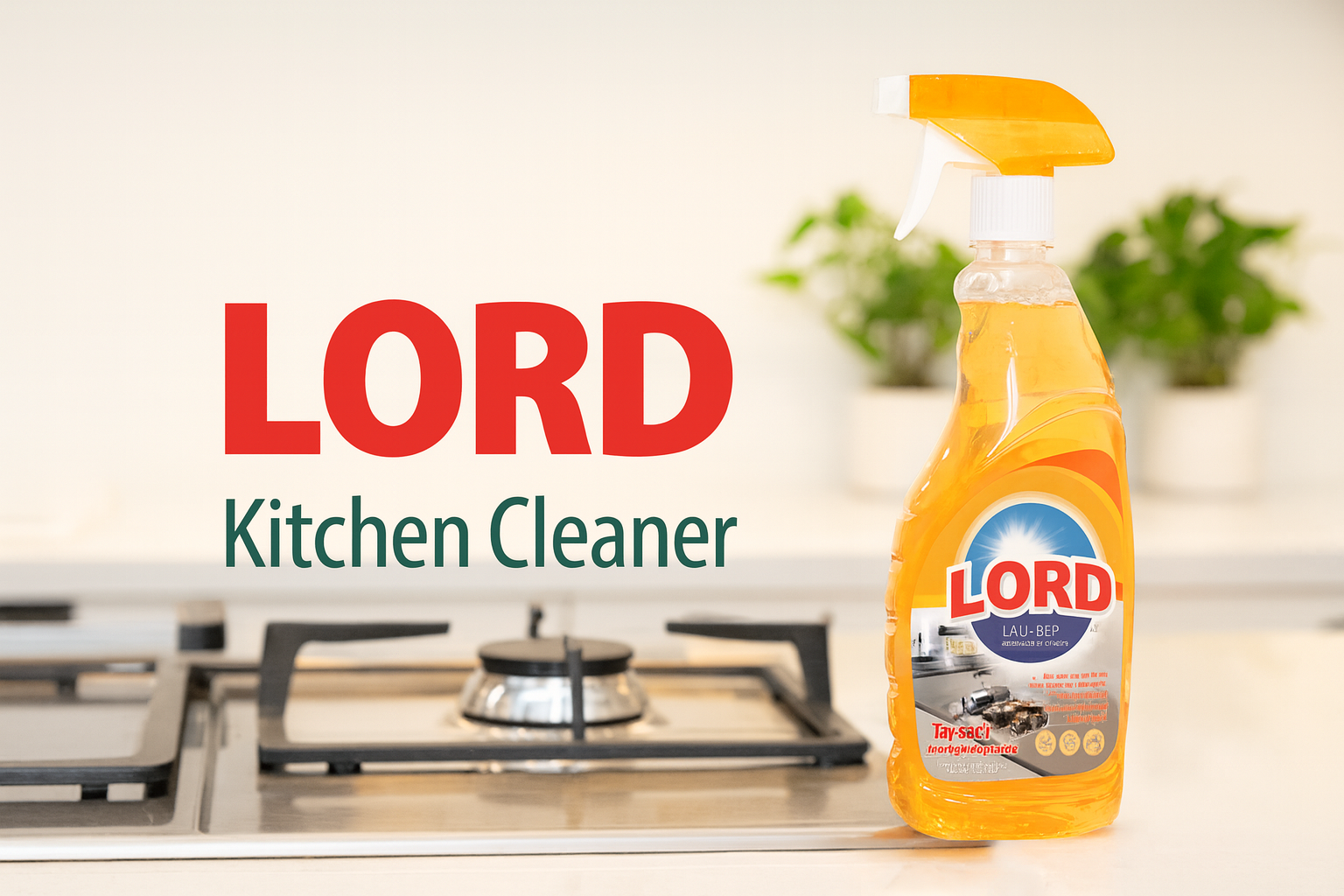 Nước Lau Bếp LORD Chanh|Bếp Sạch Mỗi Ngày, Thơm Mát Hương Chanh Tự Nhiên