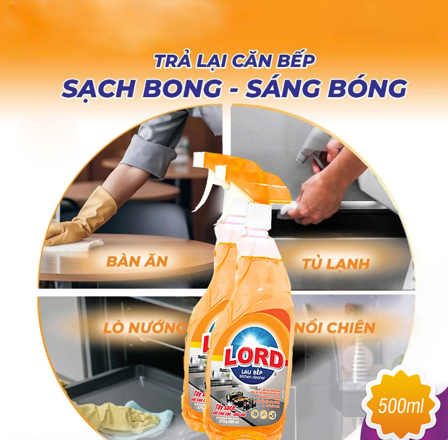 Nước Lau Bếp Lord – Gian Bếp Sạch Thoáng Chỉ Sau Vài Phút