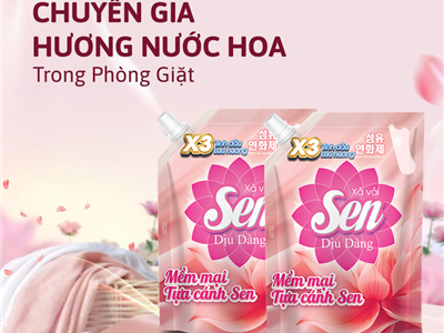 Đánh Thức Sự Mềm Mại: Nước Xả Vải Hương Sen Dịu Nhẹ