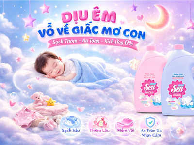 Chạm Vào Yêu Thương Với Nước Giặt Sen – Dịu Êm Từng Giấc Ngủ Bé