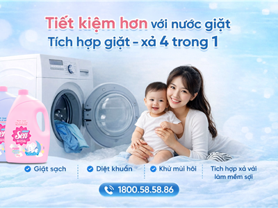 Nước giặt cho bé sơ sinh Sen – Lựa chọn dịu nhẹ, an toàn cho làn da non nớt